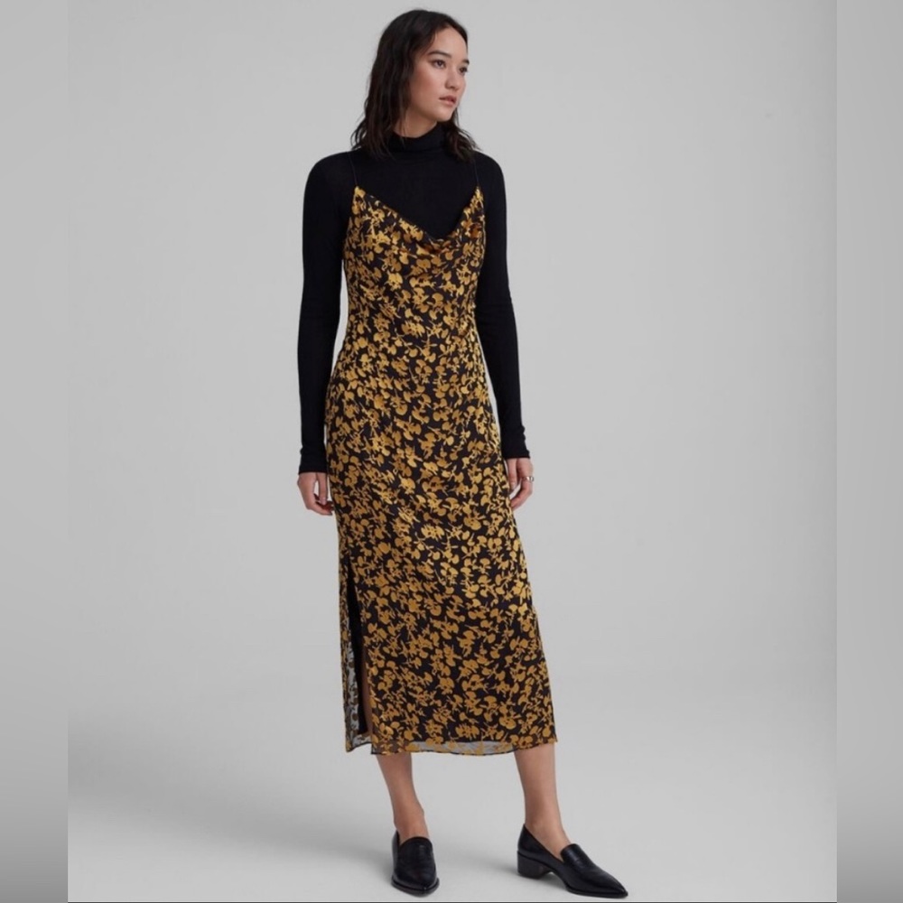 Club Monaco Burnout Slip Dress